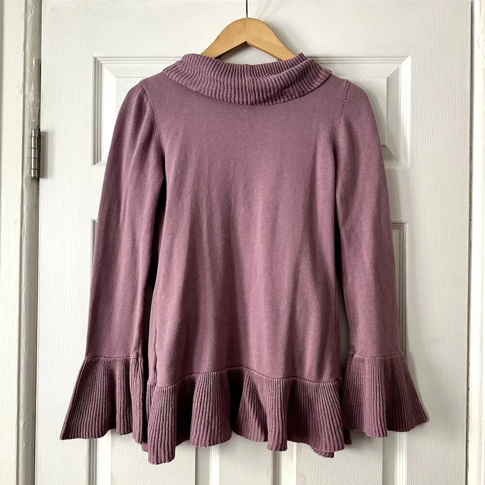 Daisy Fuentes Ruffle Open Front Cardigan Sz S - Image 4