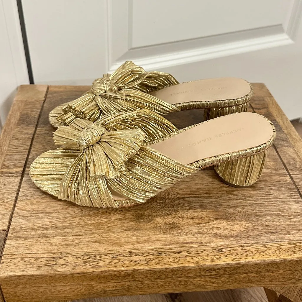 LOEFFLER RANDALL Emilia Knot Slide Sandal in Gold Size US 7 - Image 8