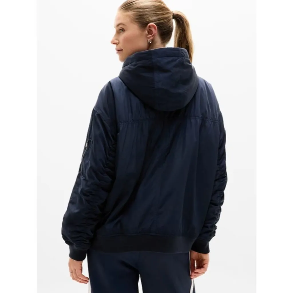 New Athleta L Upfield Bomber Jacket Navy Blue Large - Image 8