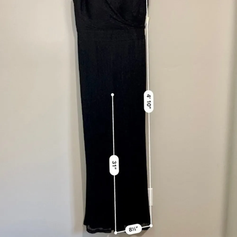 Eliza J  Women’s Spaghetti Strap Sparkly Jumpsuit w/ Bow Black Size 14 NWT FLAW - Image 78