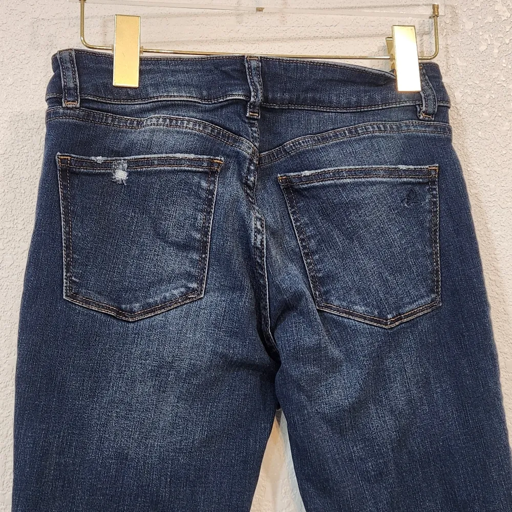 DL1961 Florence Instasculpt Distressed Raw Hem Ripped Skinny Jeans 25 - Image 6