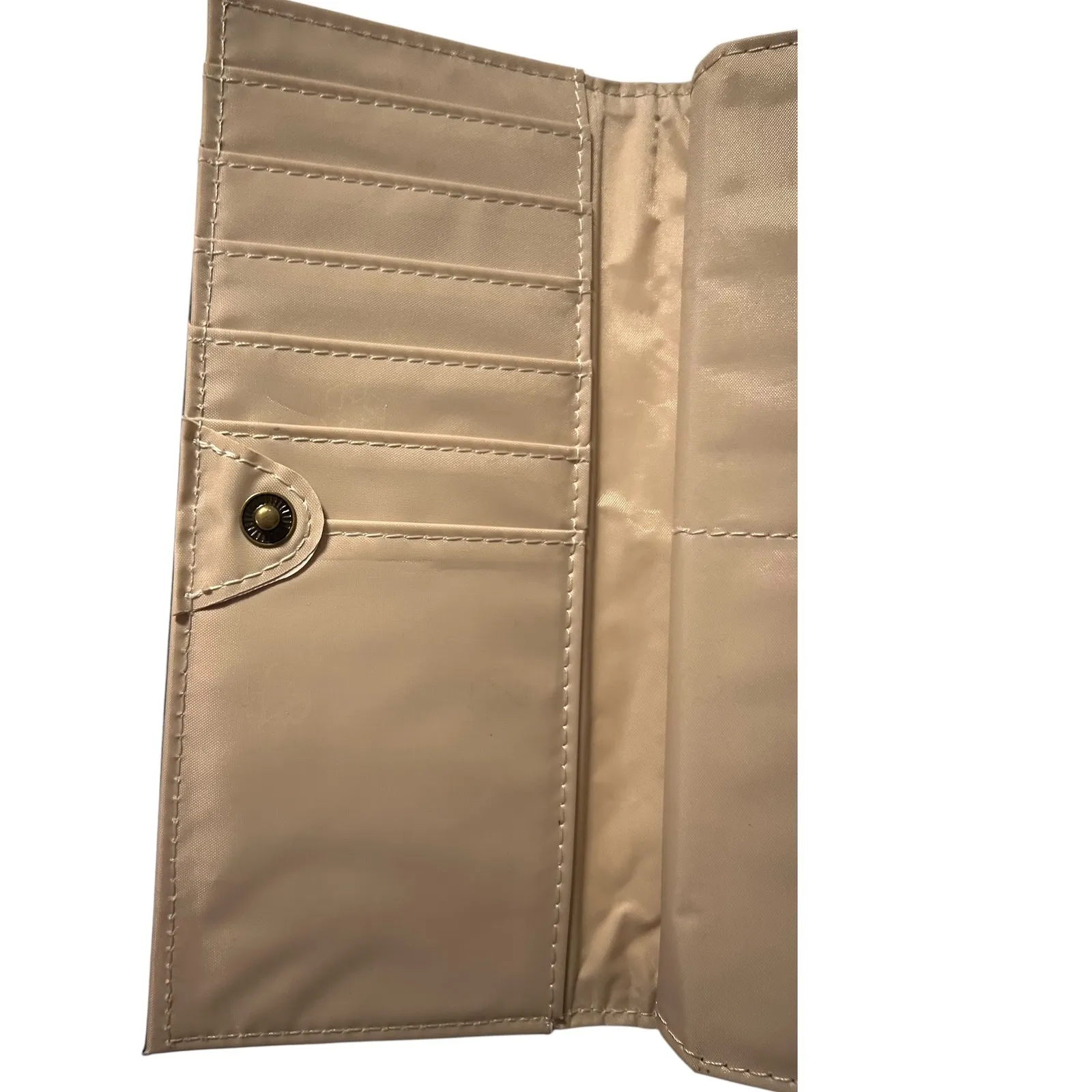 SONOMA Plaid Faux Leather Checkbook Wallet Green Blue Long Accordion Style - Image 7