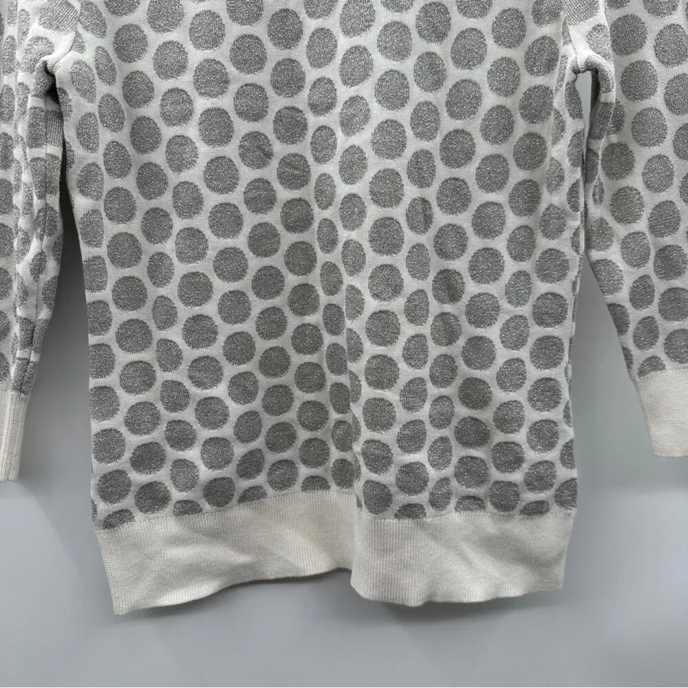Halogen‎ x Atlantic Specific White & Silver Glitter Long Sleeve Sweater Size M - Image 4