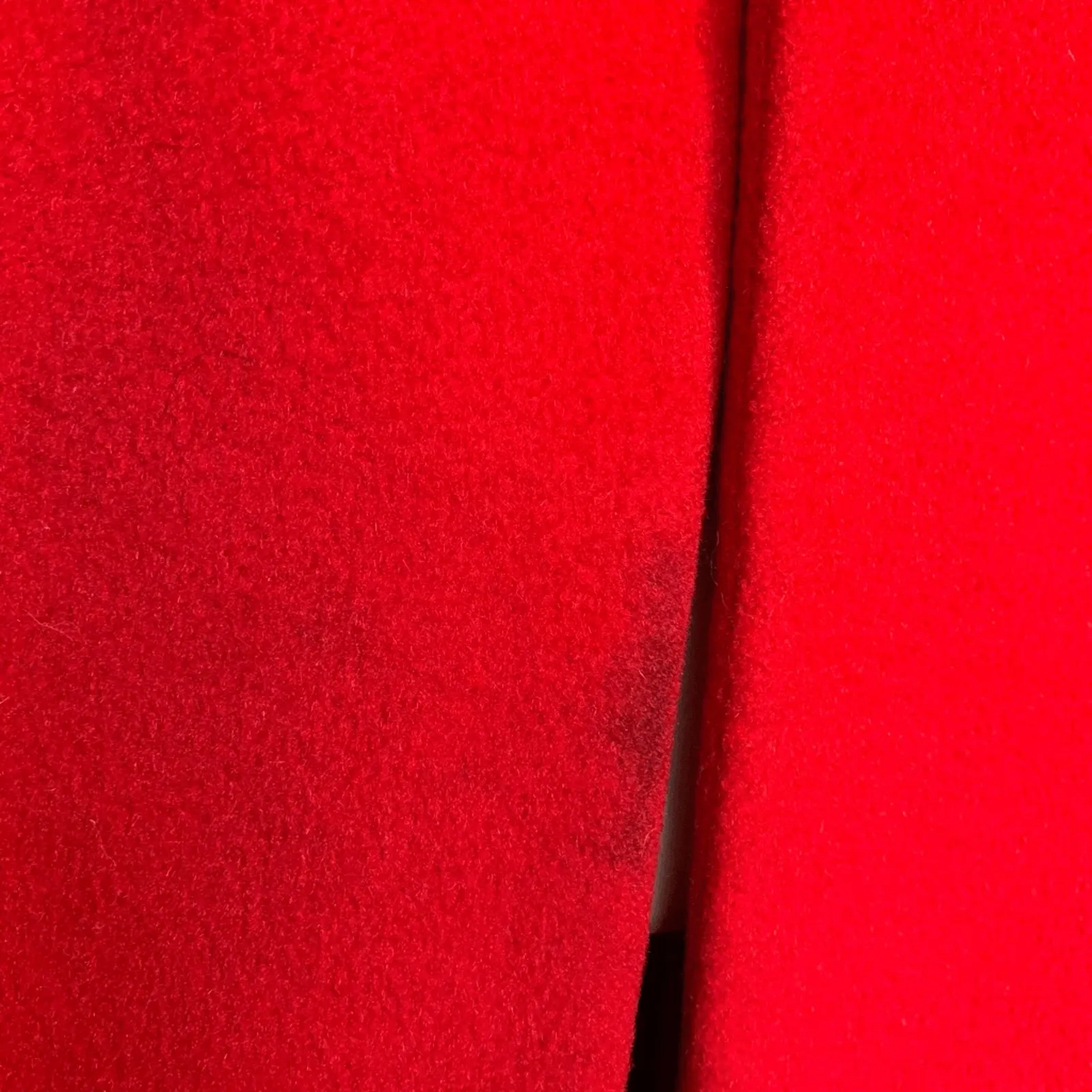 Vintage 50s Red Coat Black Faux Fur Collar Bains Las Vegas Medium Holiday Glam - Image 10