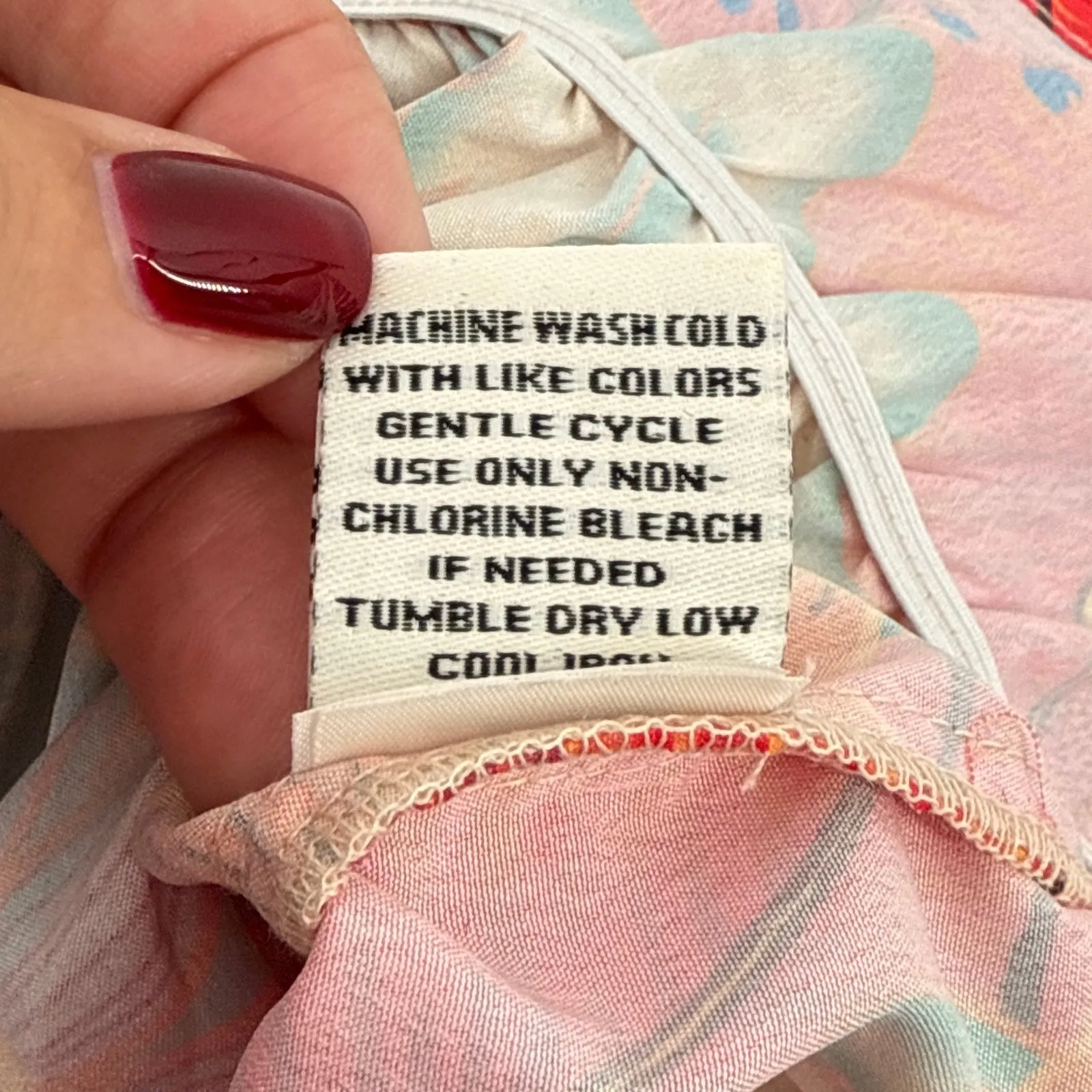 Rachel Zoe‎ Tropical Print Ruffle Trim Blouse Crop Top Small Red Farm Rio Look - Image 8