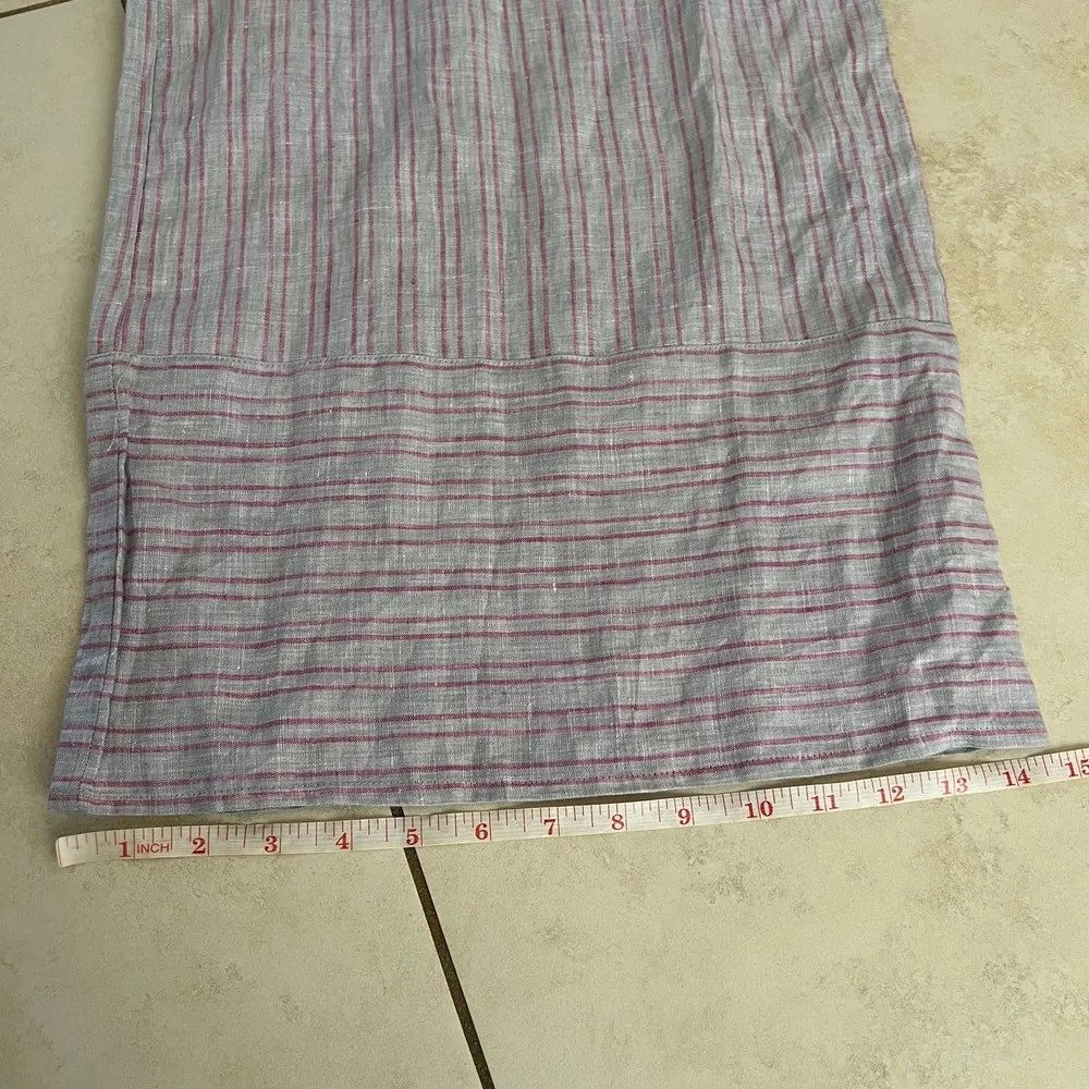 Anthropologie Nantucket Ruffled Jumpsuit Elevenses Size 8 Stripe Pink Lavender - Image 16