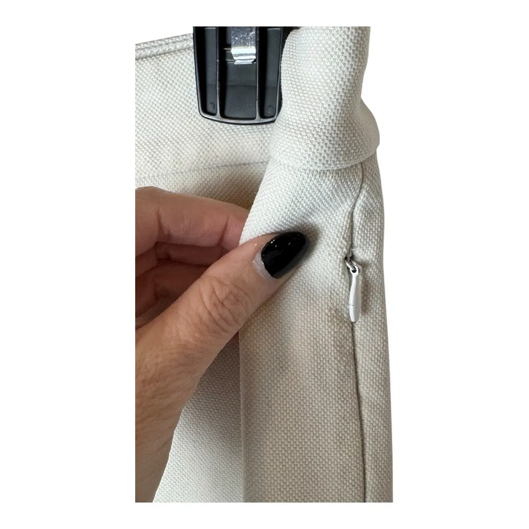 Theory Pants Women 0‎ Ivory Cropped Flare Stretch Kick Trouser Preppy Career - Image 5