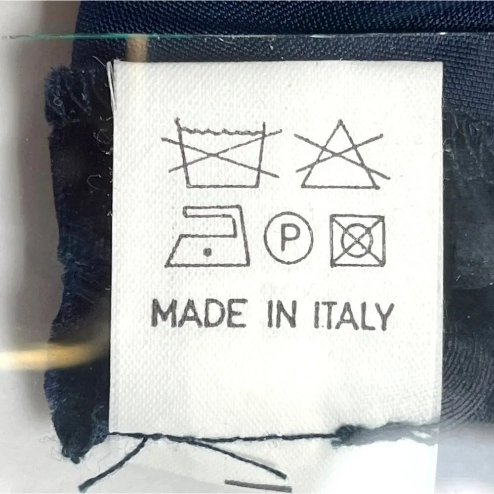 Vintage Navy Velvet Pencil Skirt By Worldly Things Tg 44 Blue Size undefined - Image 10