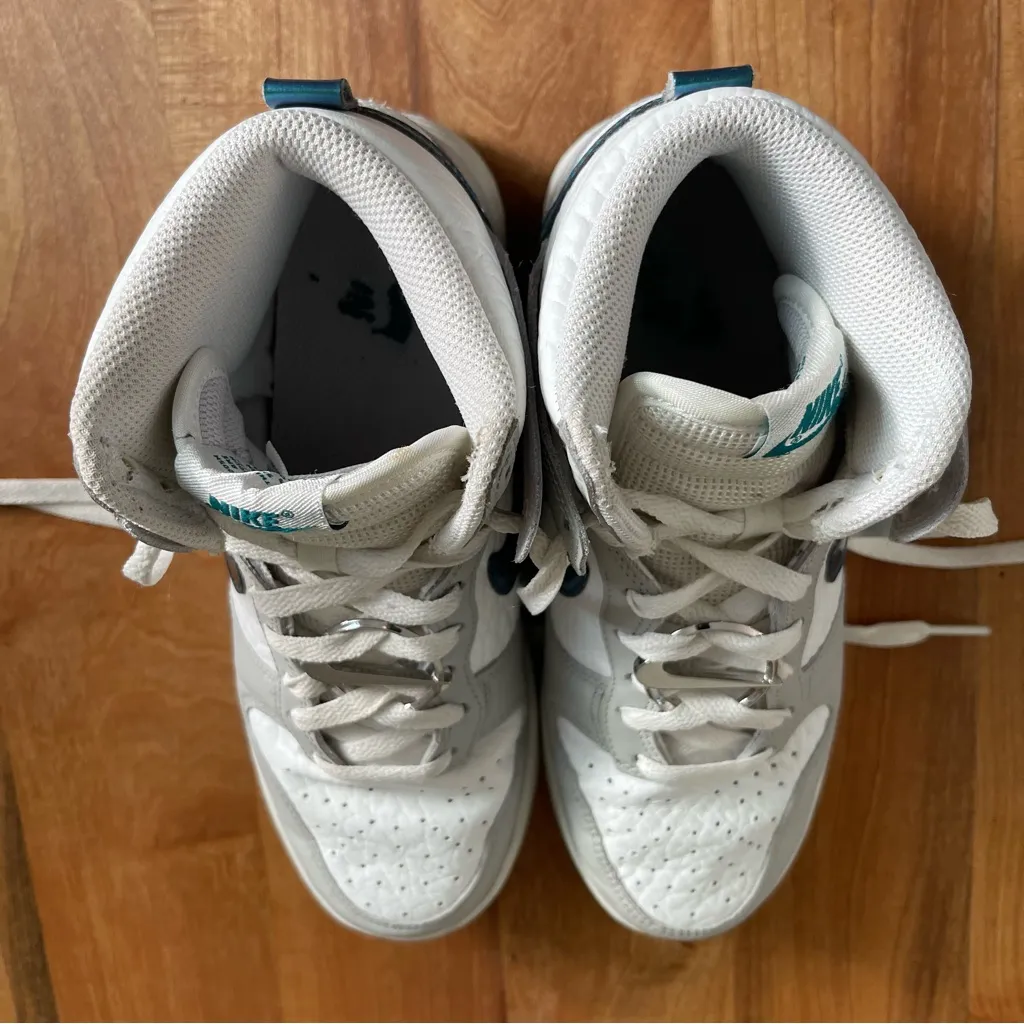 Women’s Nike Dunk High Sneakers FLS RING BLING DR7855-100 Blue Grey White Size 7 - Image 9