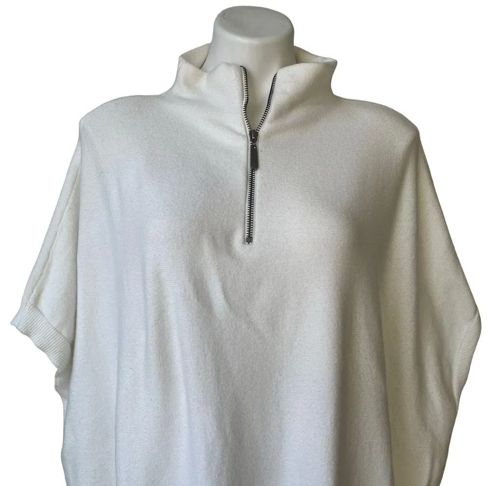 Anthropologie Angela Quarter-Zip Poncho Pullover, Sz L - Image 10