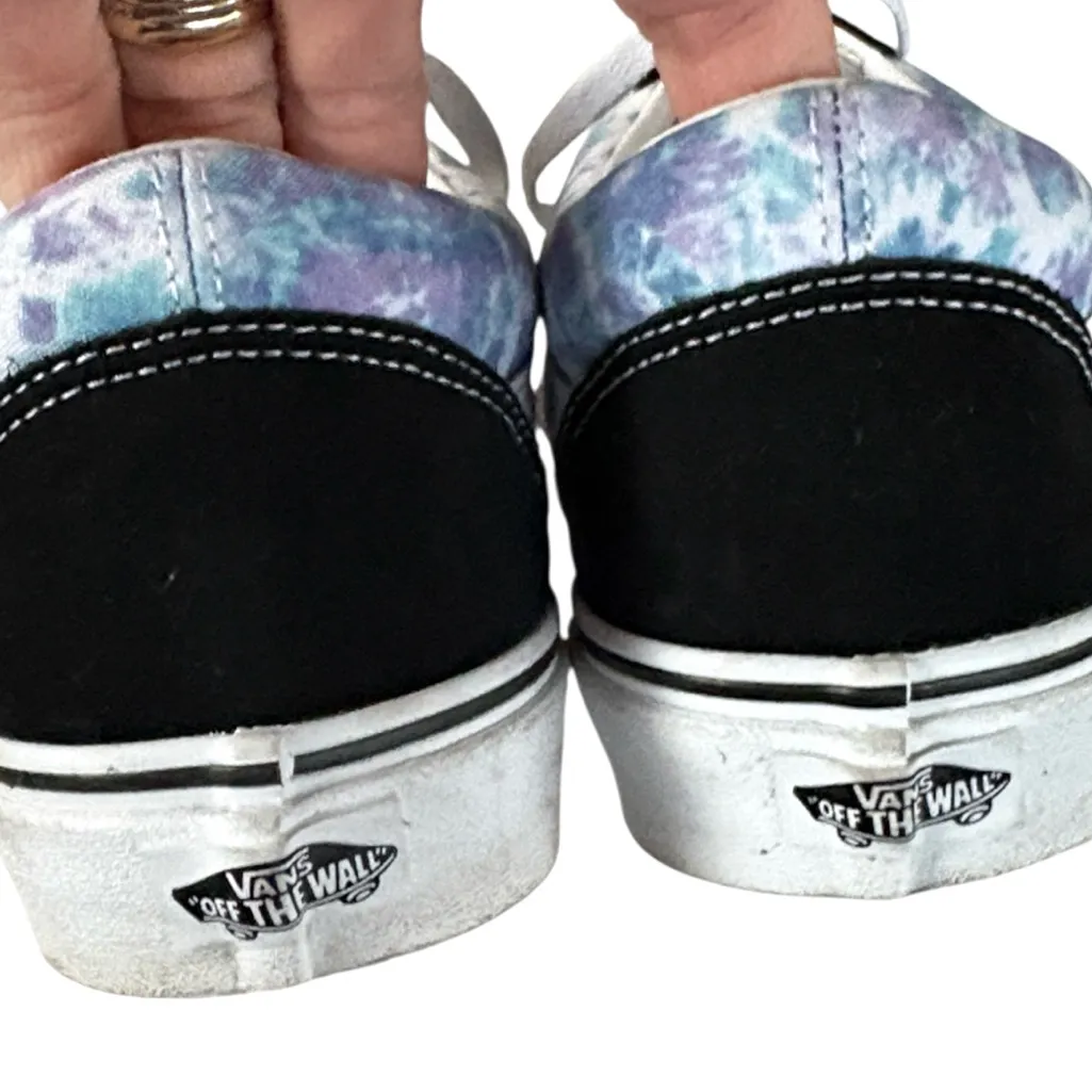 Like New VANS Old Skool Over Sneakers English Tie Dye Black Multi Size 11.5 - Image 7