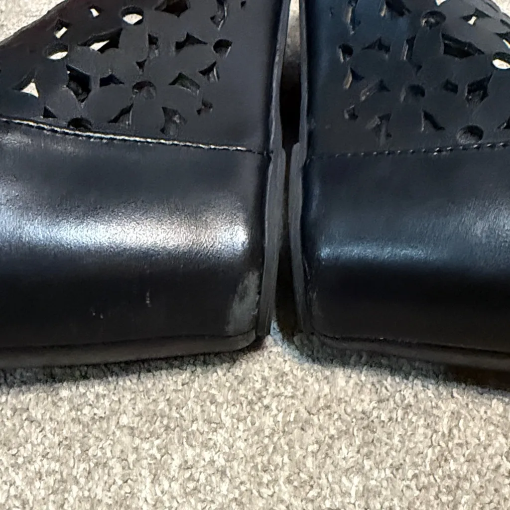 Woman’s Havana Jeffrey Campbell Collab Black Wedge Shoes Size 8 Elegant - Image 12