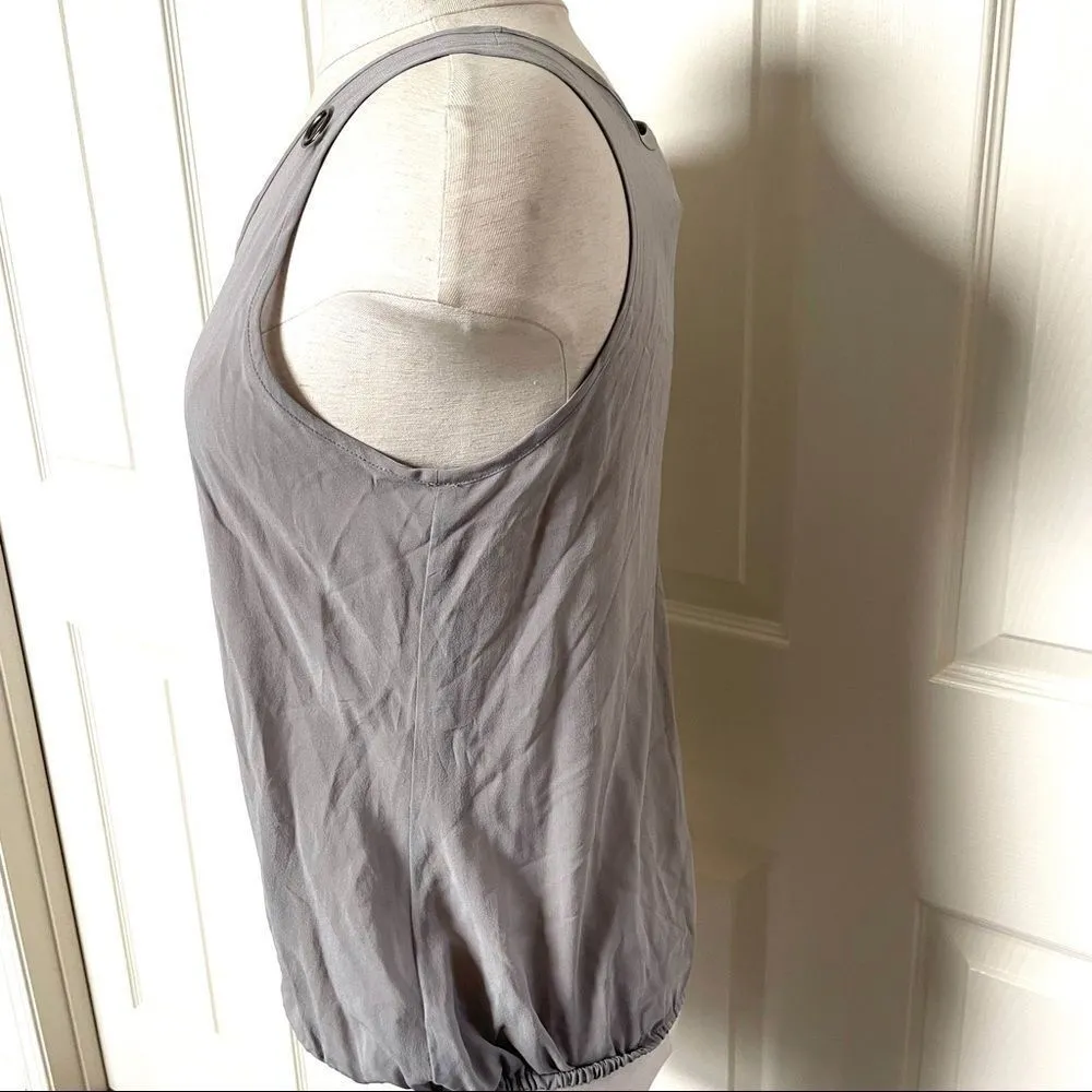 Bebe embellished grey  bib bubble tank  XXS - Image 3