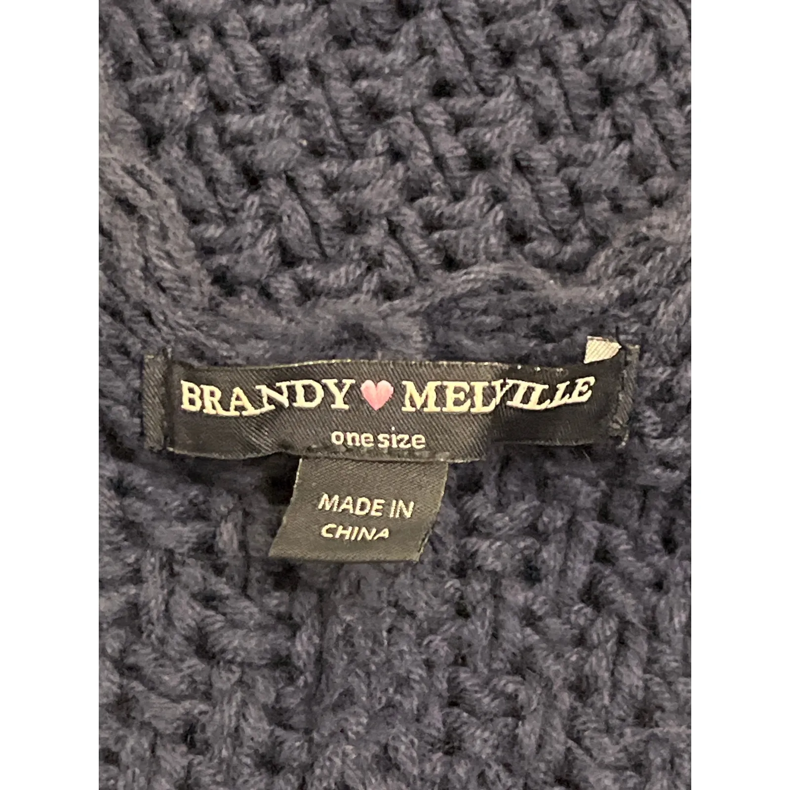 Brandy Melville Navy Open Knit Open Long Cardigan One Size - Image 2
