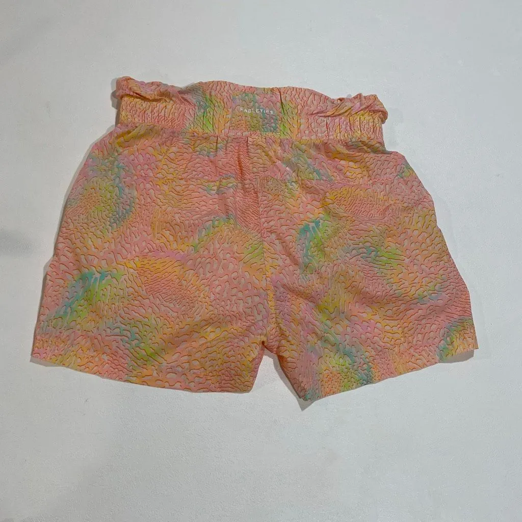 Fabletics Pink Abstract Athletic Running Shorts Women’s Size Large Lightweight - Image 2