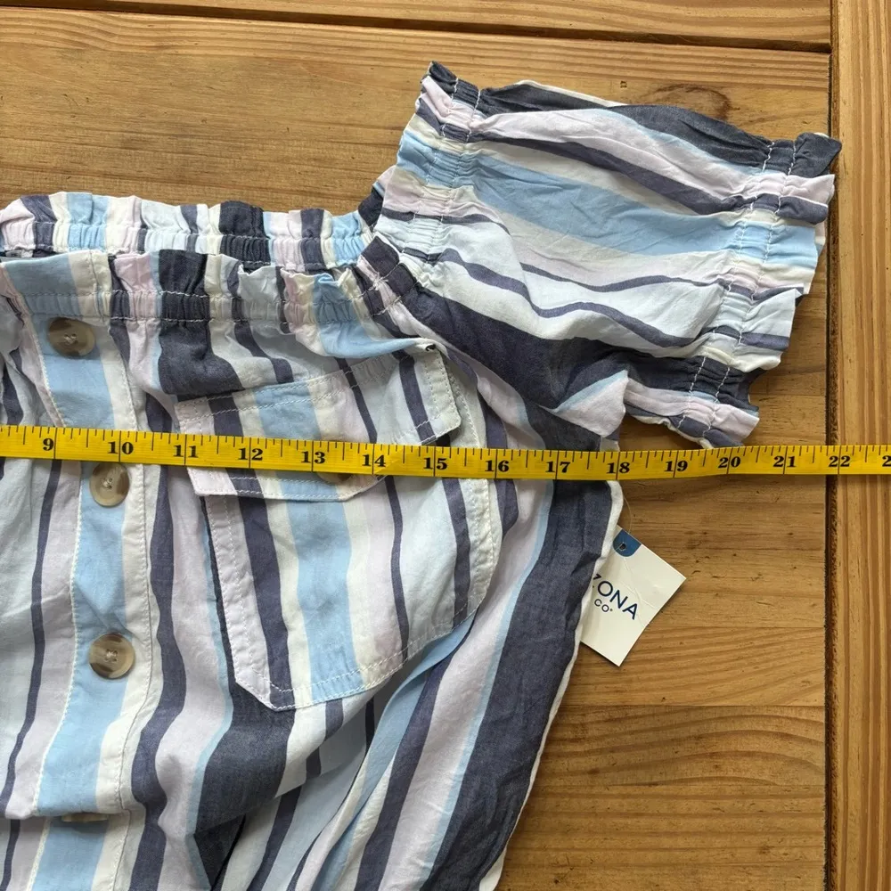 Arizona Jean Company Blue Striped Blouse - Image 9