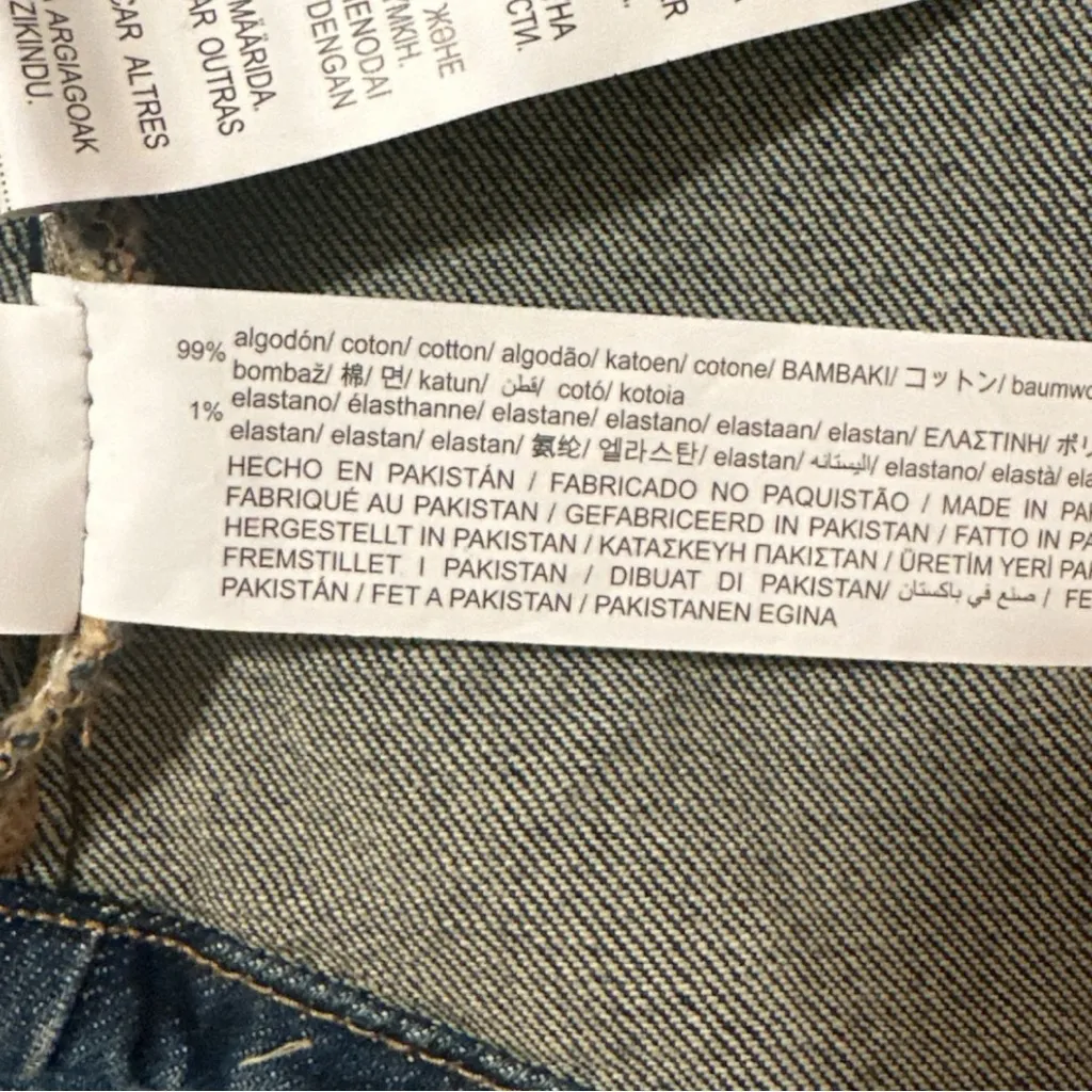 ZARA Denim Corset Bustier Tube Top M NWT 99% Cotton Blue Y2K - Image 7