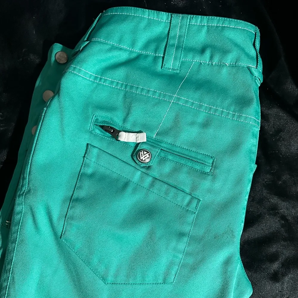 Burton  “The White Collection” Snowboard Pants – Teal – Size 3 - Image 3