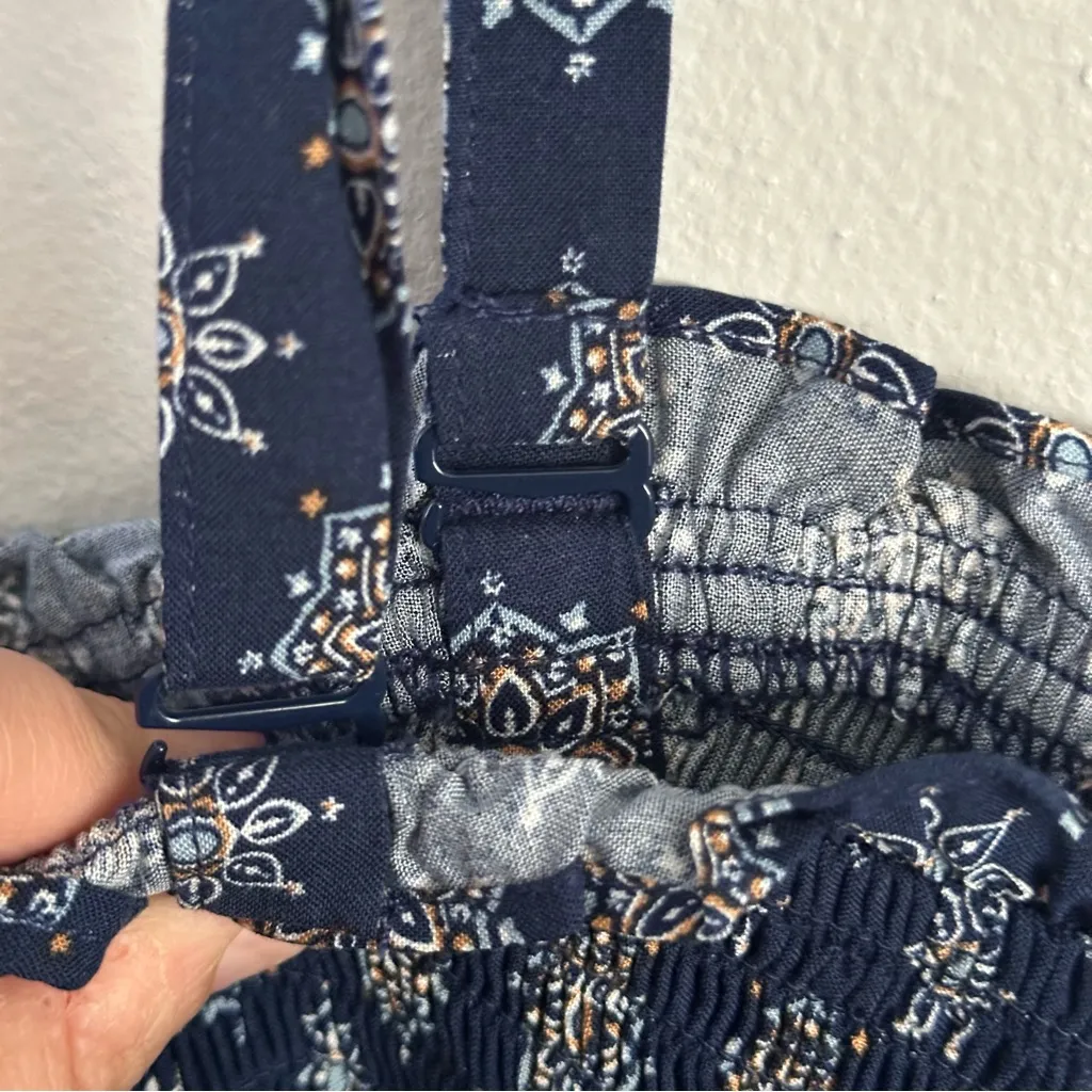 Torrid 3 babydoll smocked tank top sleeveless strapless women’s 3xl 3x navy blue - Image 4