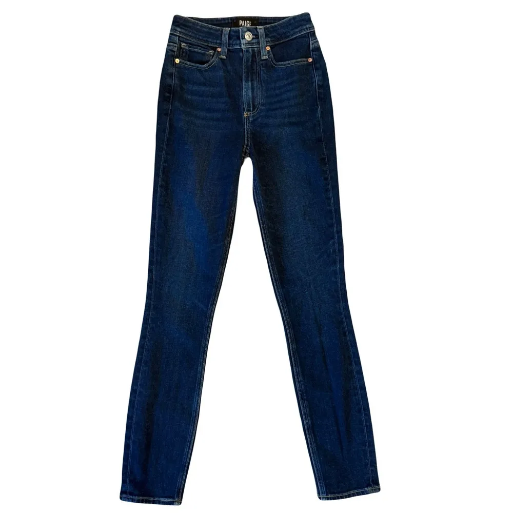 PAIGE Margot Super High Rise Skinny Jeans Claudia Dark Wash Size 23 - Image 3