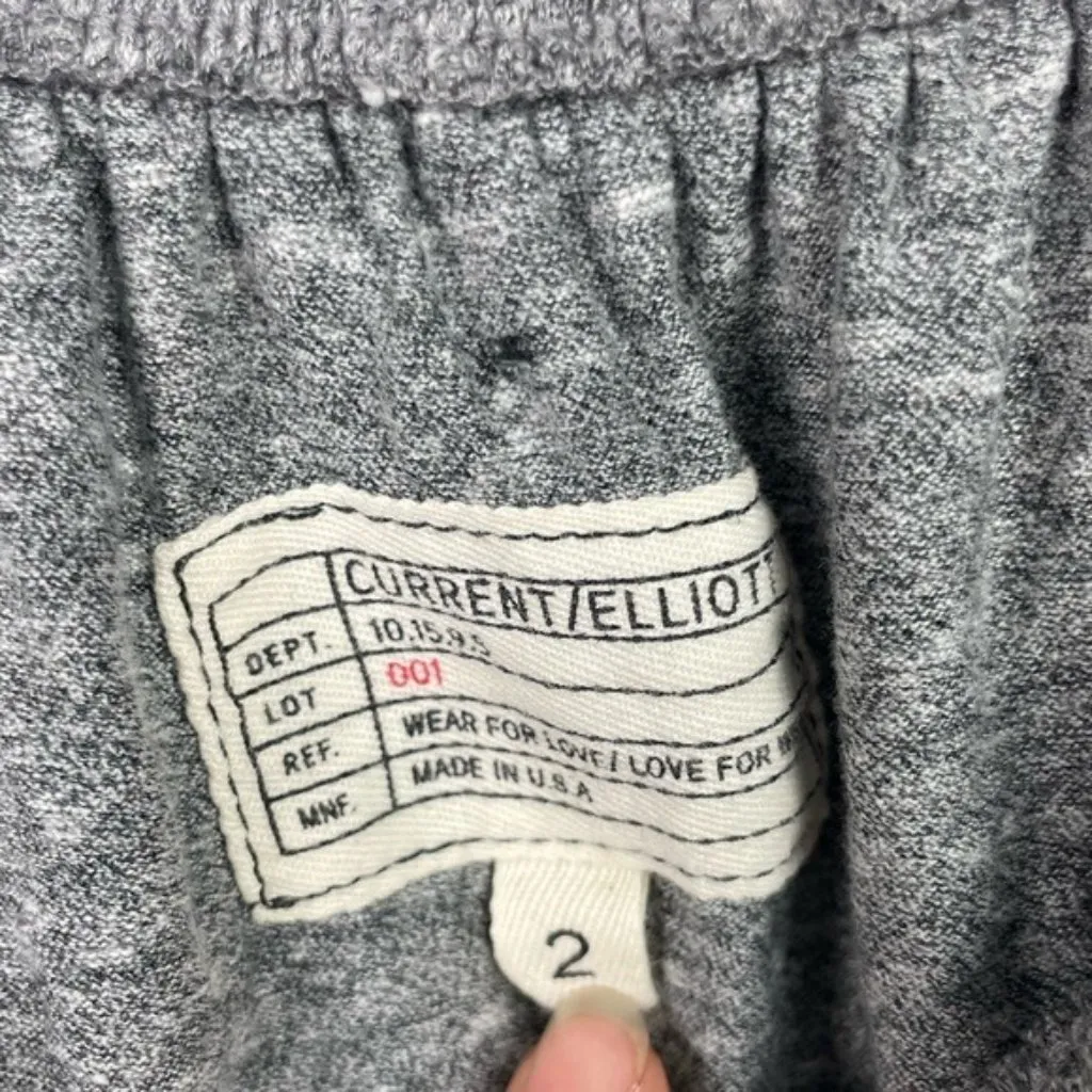 Current/Elliott‎ Gray Convertible Off the Shoulder One Shoulder Ruffle Top - Image 5