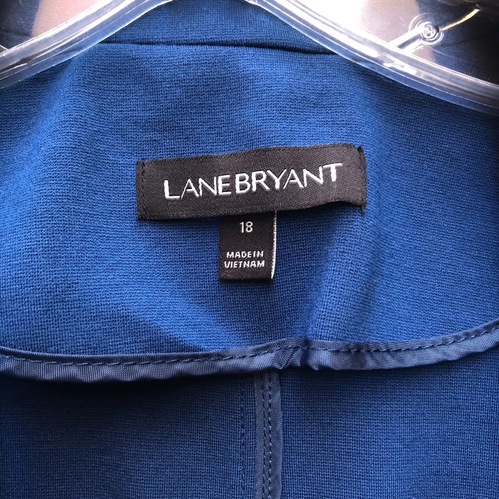 LANE BRYANT royal blue zipper jacket, plus size 18 - Image 9