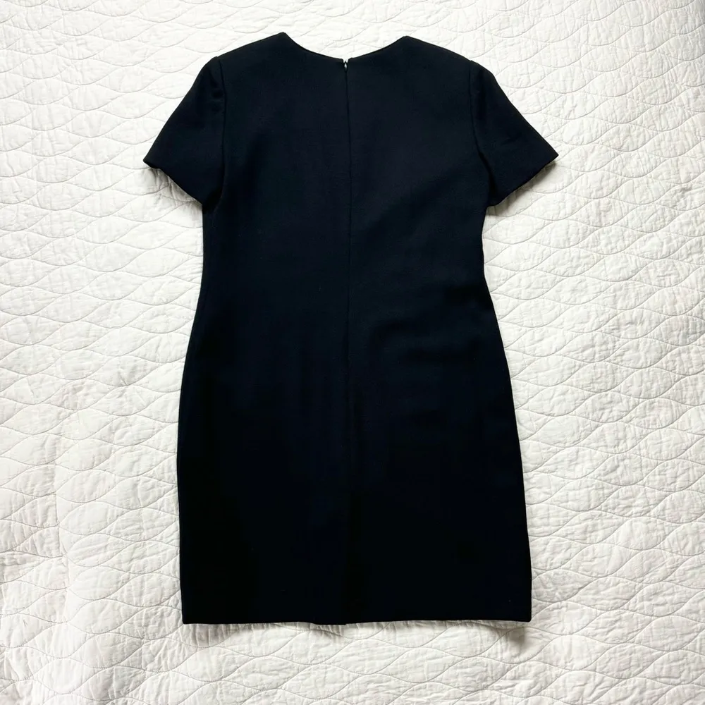 Talbots Vintage Sheath Wool Career Office Work Made In USA Short Sleeve Dress 10 - Image 2