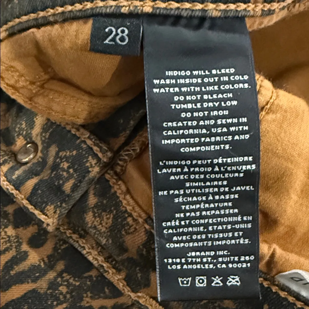 J Brand Alana High Rise  Crop Animal Print Jeans - Image 12