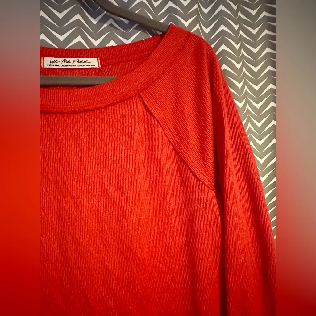 Free People / We The Free | Snowy Thermal Heatwave Orange, Size XS - Image 3