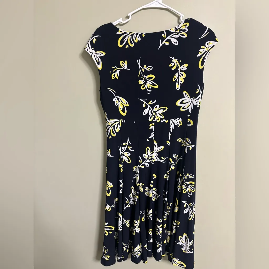 Ralph Lauren RLR Floral Stretch Fit & Flare Cap Sleeve Dress New Size 10 Twist - Image 2