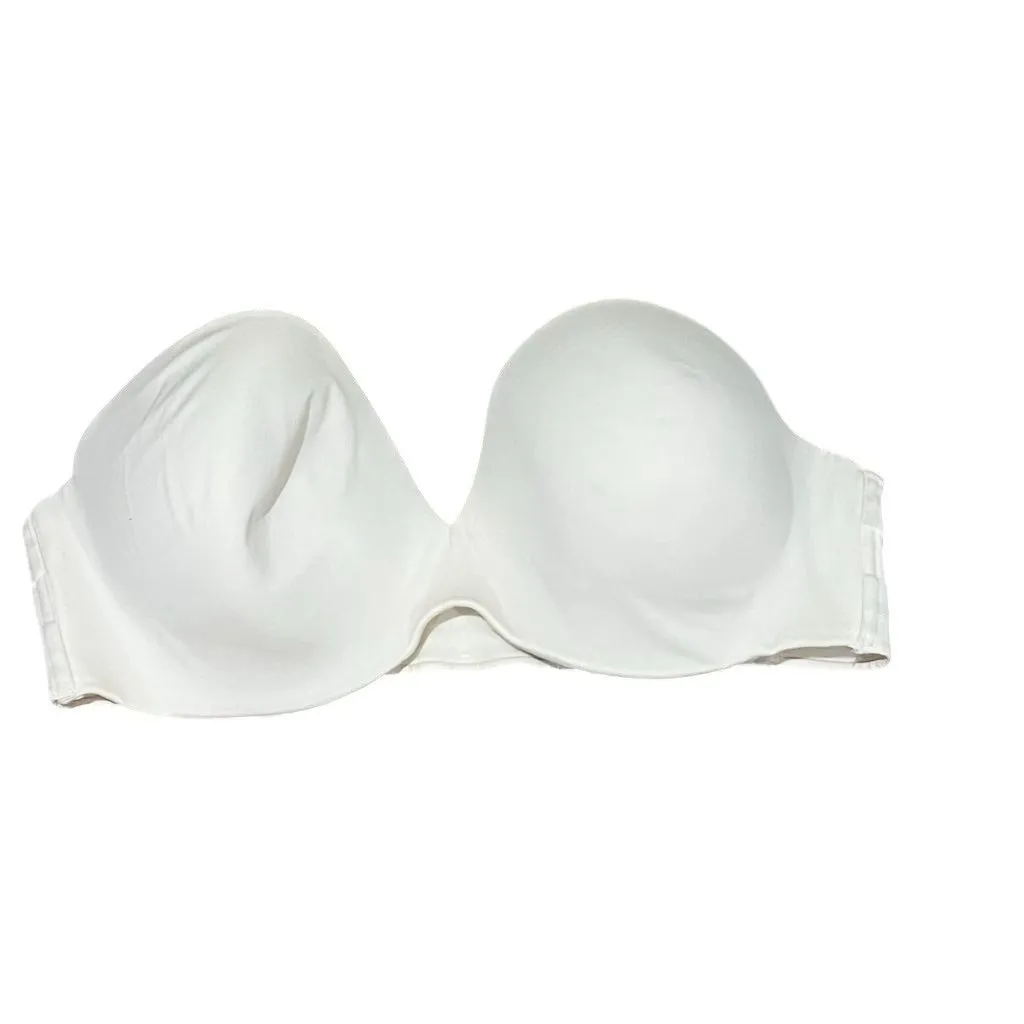 Cacique Women's Strapless Bra 40DDD White Invisible Back Smoother - Image 6