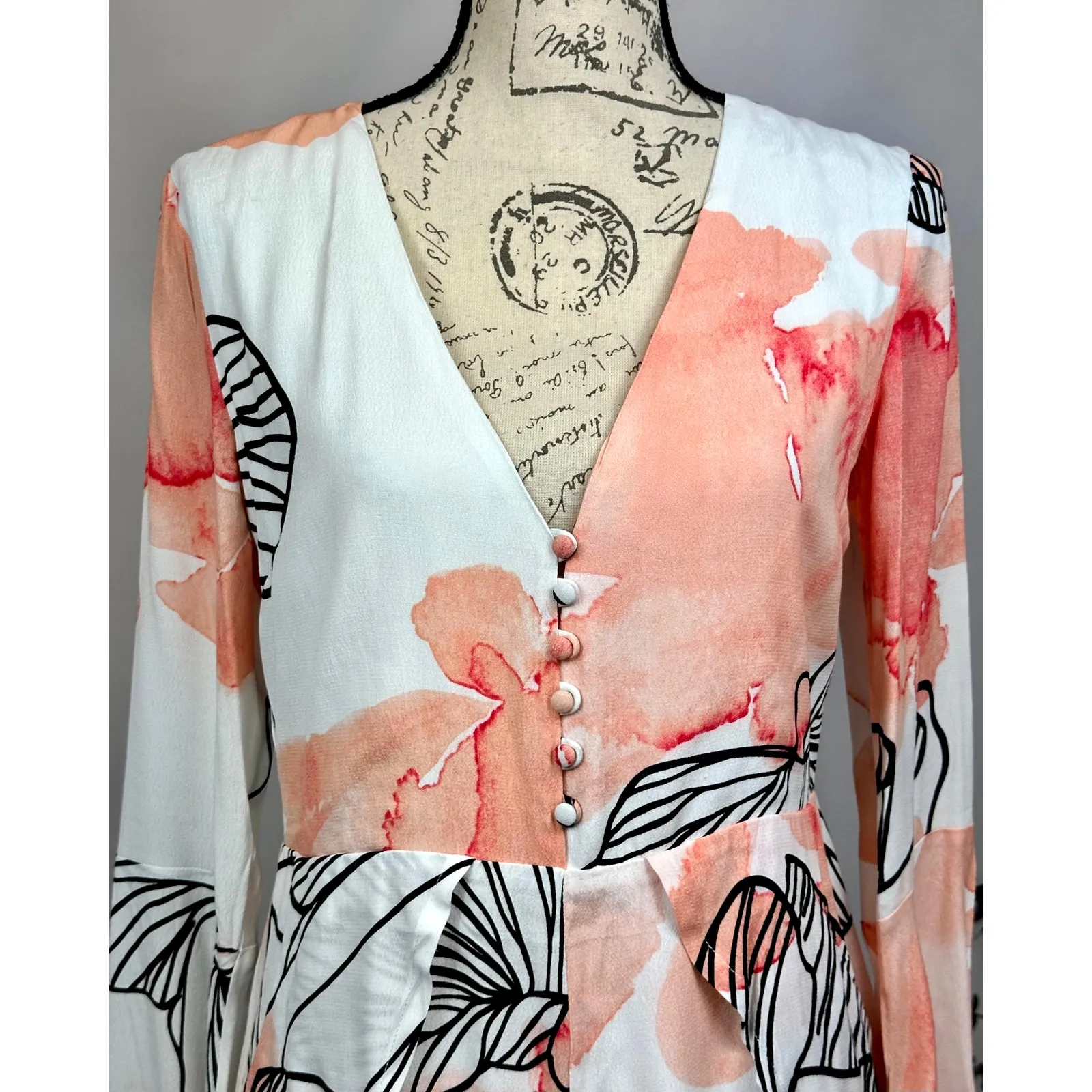 Elliatt Floral Pink and White Romper S - Image 3