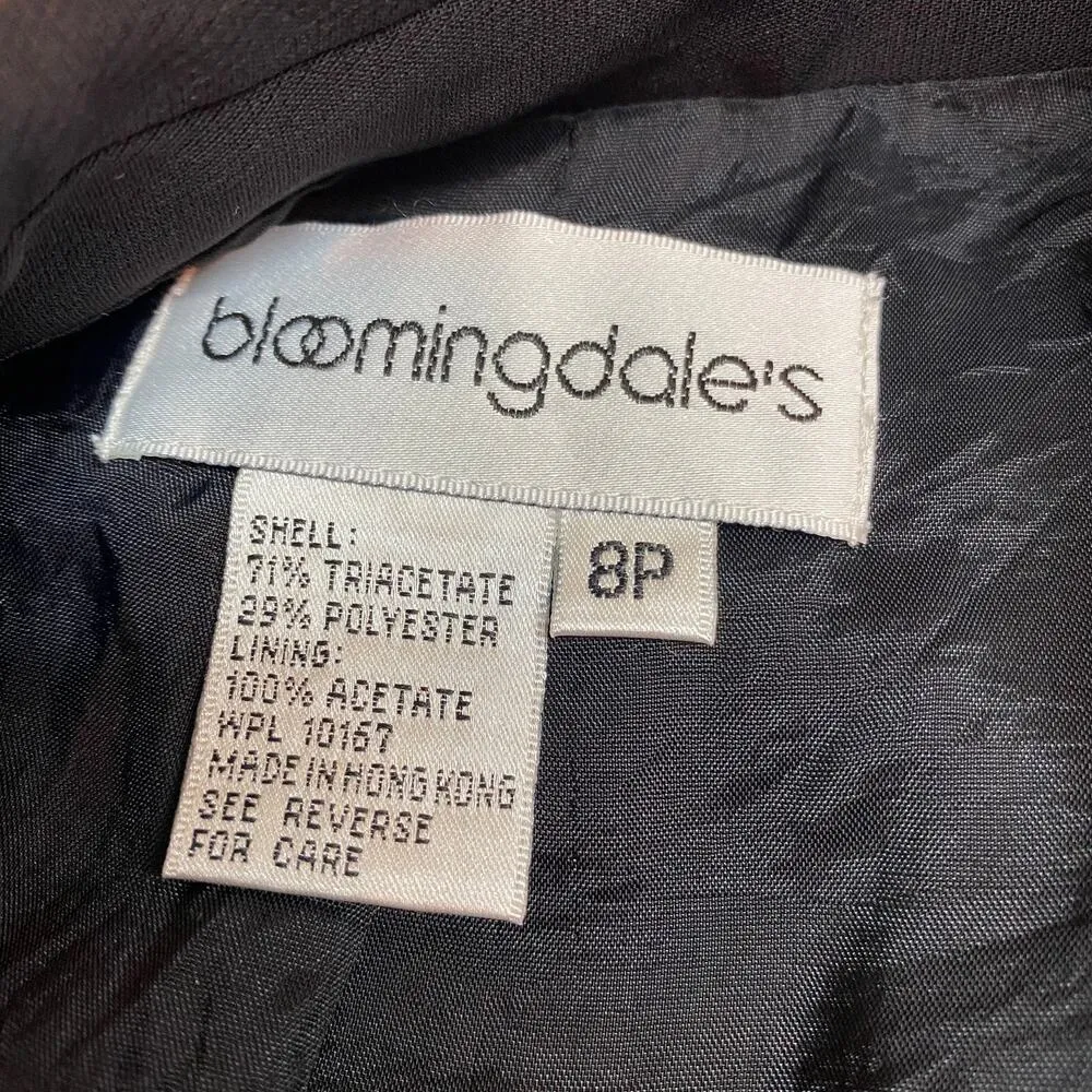 Bloomingdale’s Black Wrap Sleeveless Sheath Dress Size 8P Petite - Image 7