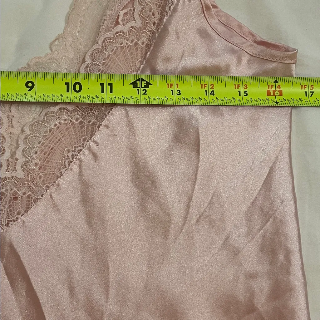 INC International Concepts Pink Satin Nightgown Womens Size Small Lace - Image 7