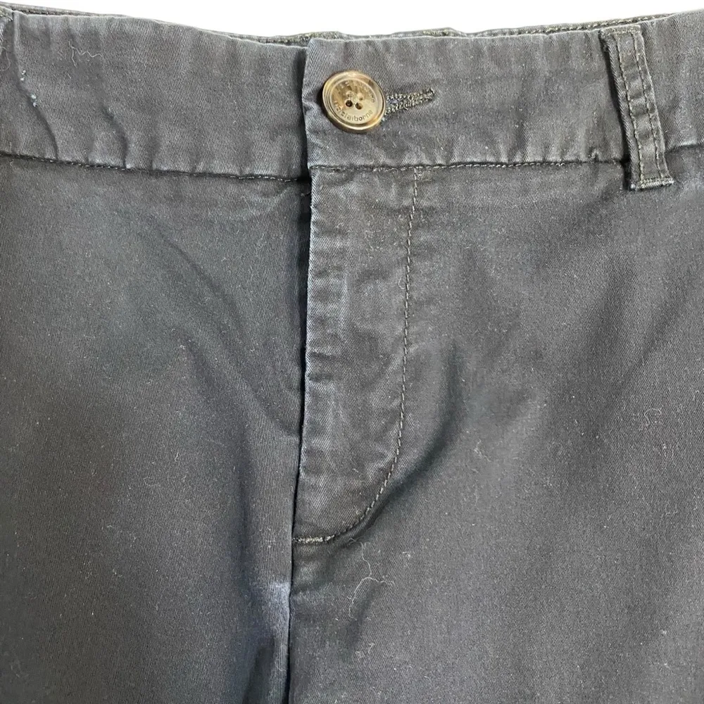 LIZ CLAIBORNE Shorts Black Size 12 Cotton Flat Front Neutral Pockets - Image 7