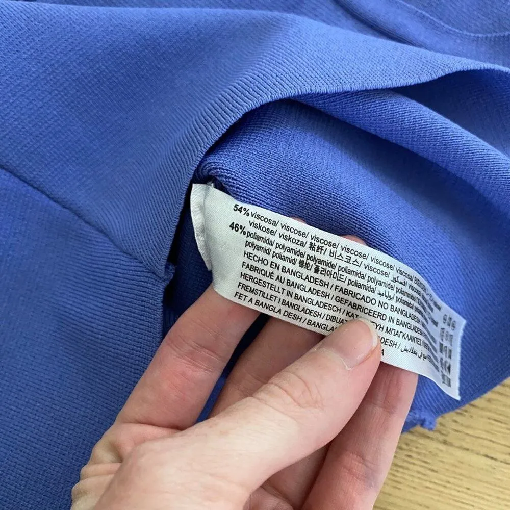 Zara Sleeveless Crew Crop Top in Blue - Image 3