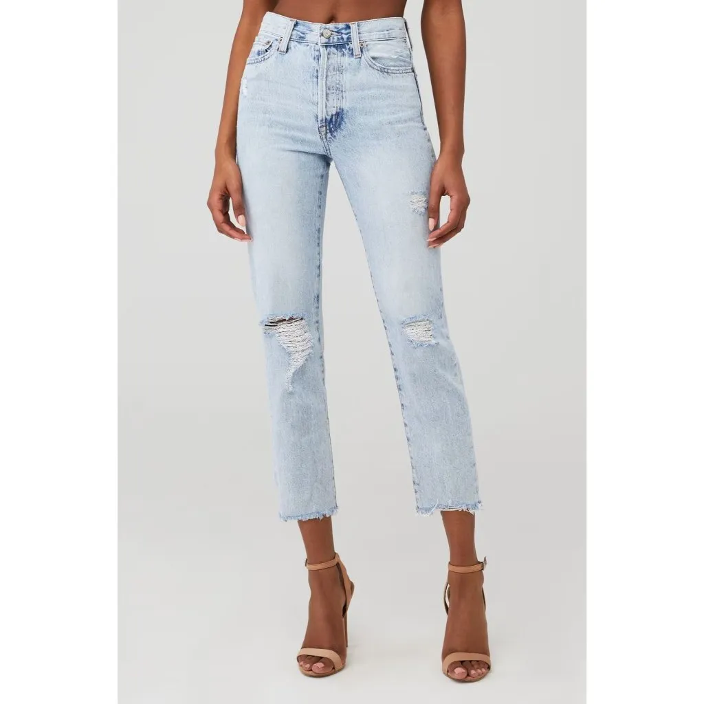 Pistola Charlie High Rise Straight Jeans in Hysteria Distressed 26 Womens denim - Image 13