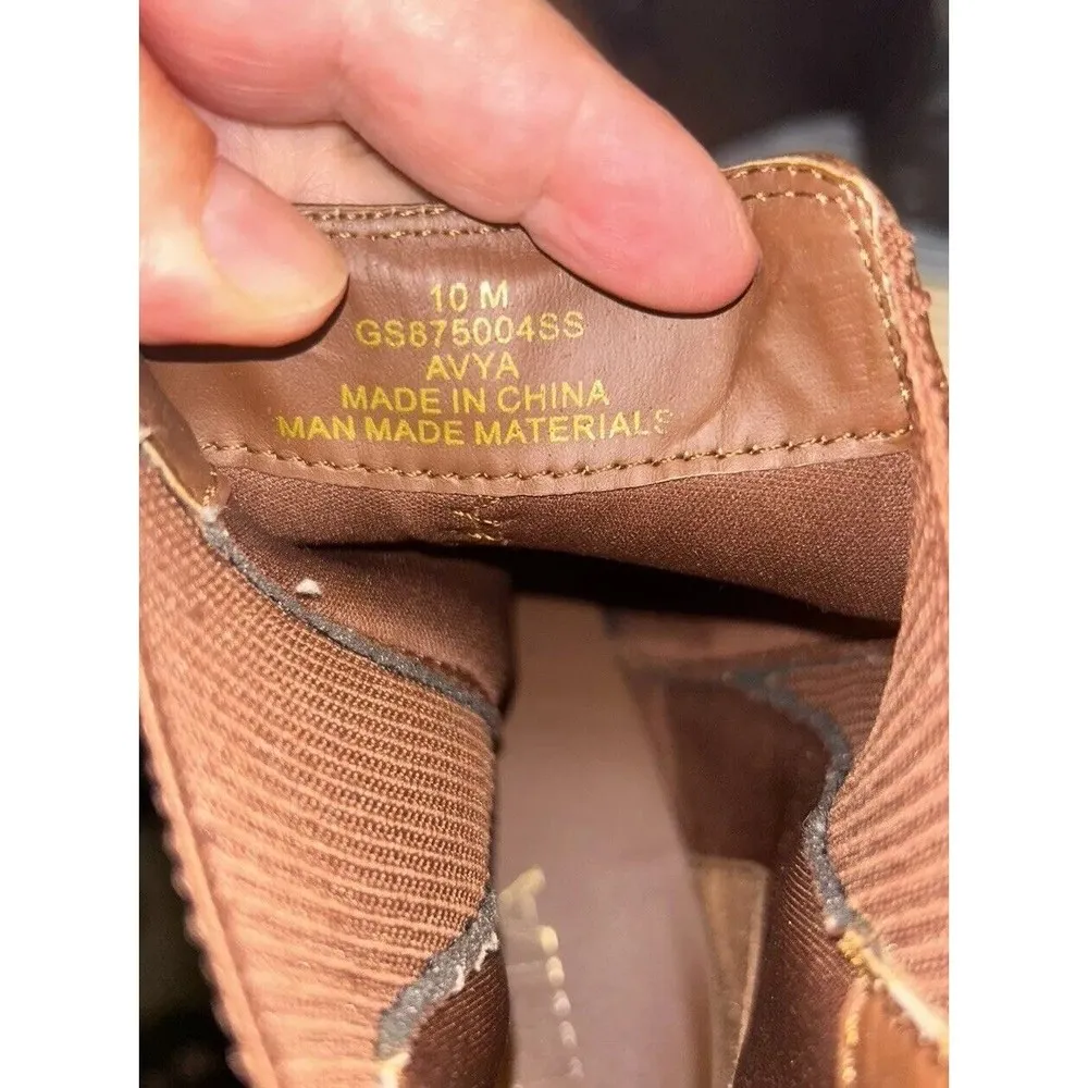 Mia Avya Jody‎ Y2K Black Moto Boot Chunky Lug Platform Heel Shoe Grunge Brown 10 - Image 7