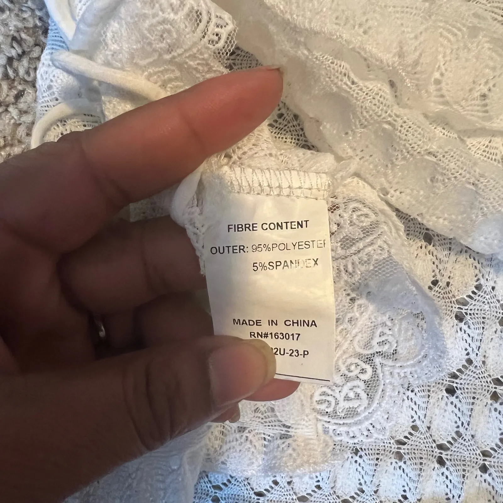 Princess Polly  White Crochet Lace Tie Front Long Sleeve Top - Image 6