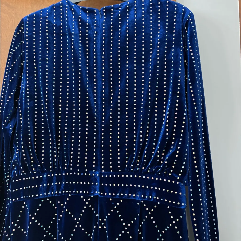 Tadashi Shoji Avi Rhinestone-embellished Velvet Gown. I - Image 13