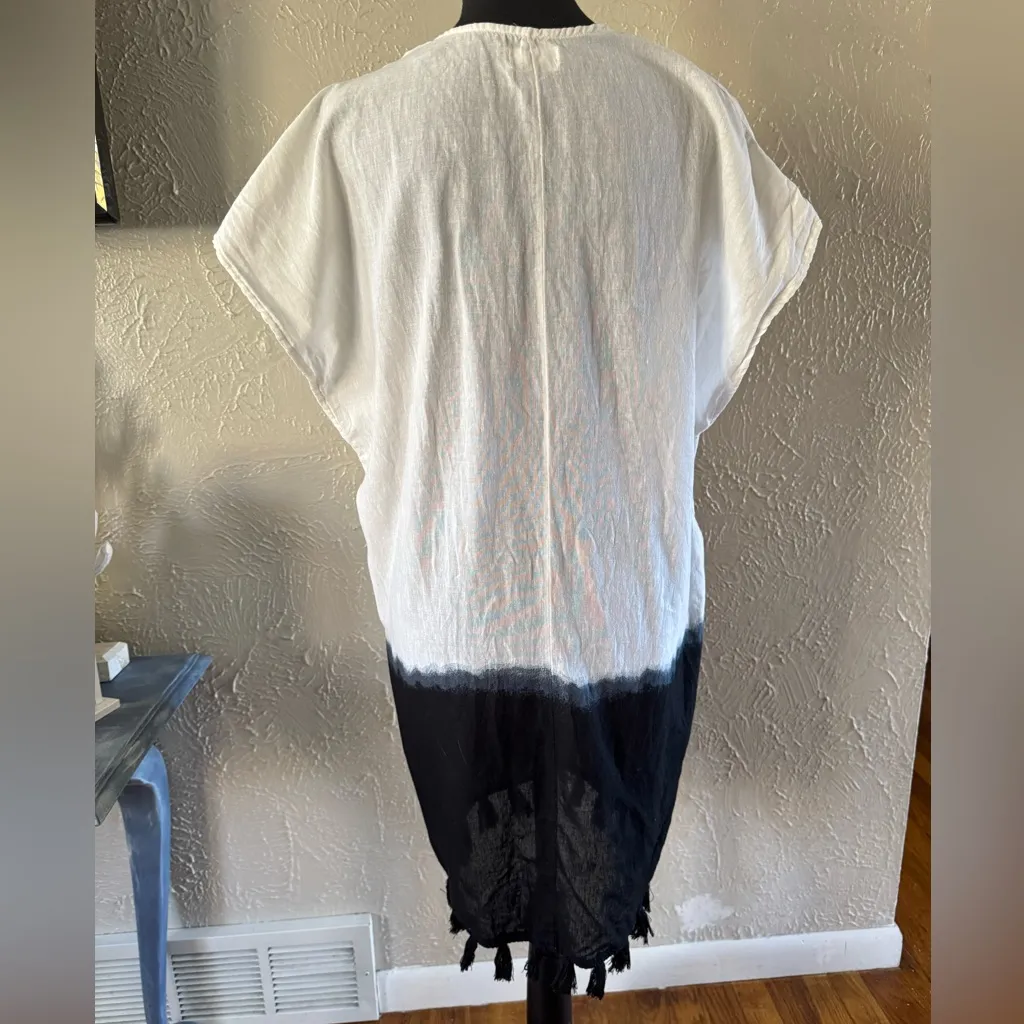 🤍Old Navy Cotton-Linen Fringe Trim Beach Cover-Up Dress🤍 ~Small - Image 3