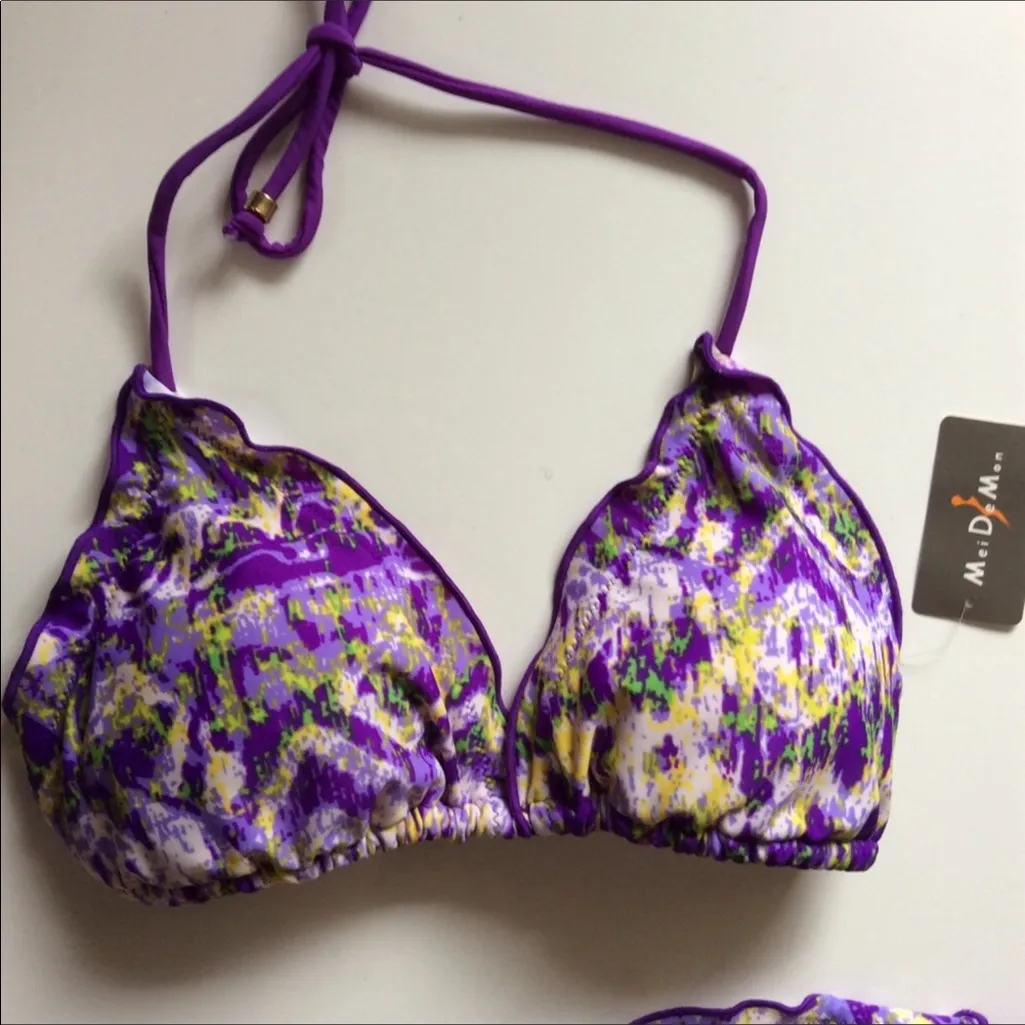 💥HP Sexy 2 piece summer Bikini Purple Size XL - Image 3