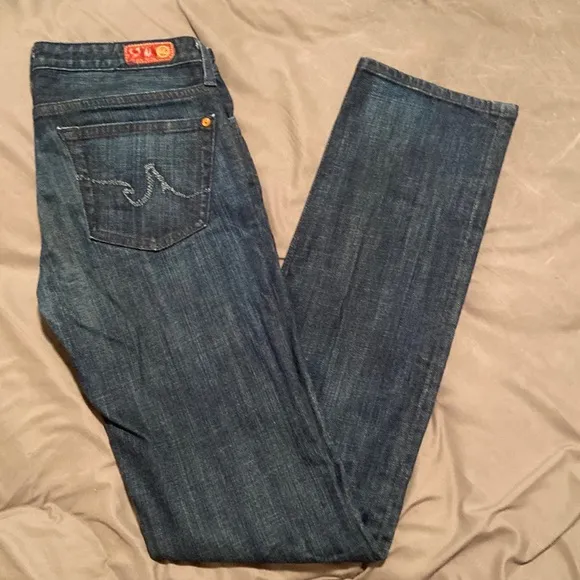 AG Adriano Goldschmeid Casablanca Dark Denim Straight Leg Jeans - Image 2