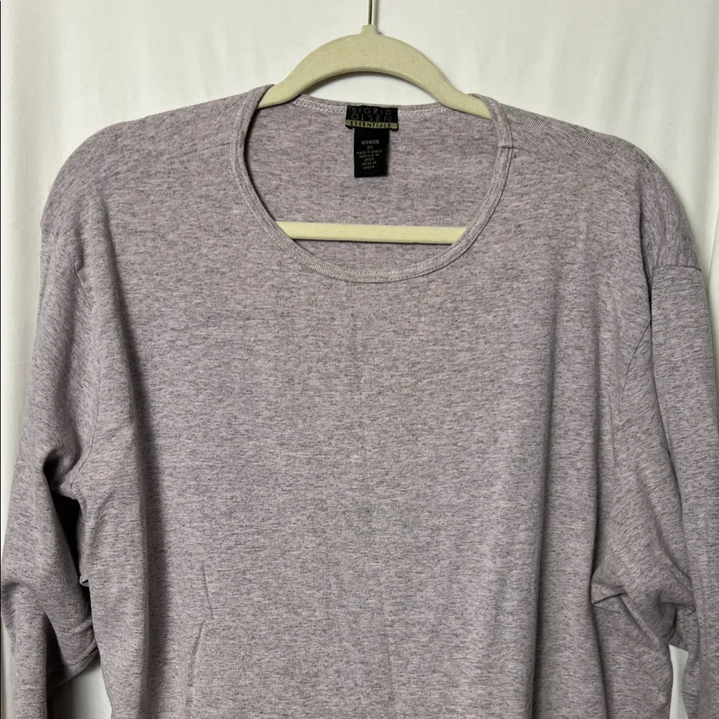 Sigrid Olsen Essentials Woman's Heather Purple Long Sleeve Top Size 3X - Image 2