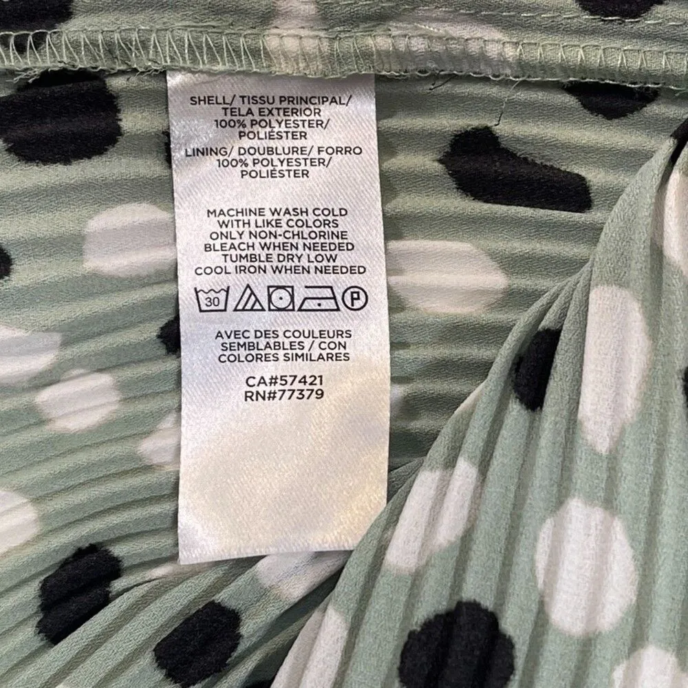 Ann Taylor | Green Dalmation Print Pleated Tank | Small - Image 5