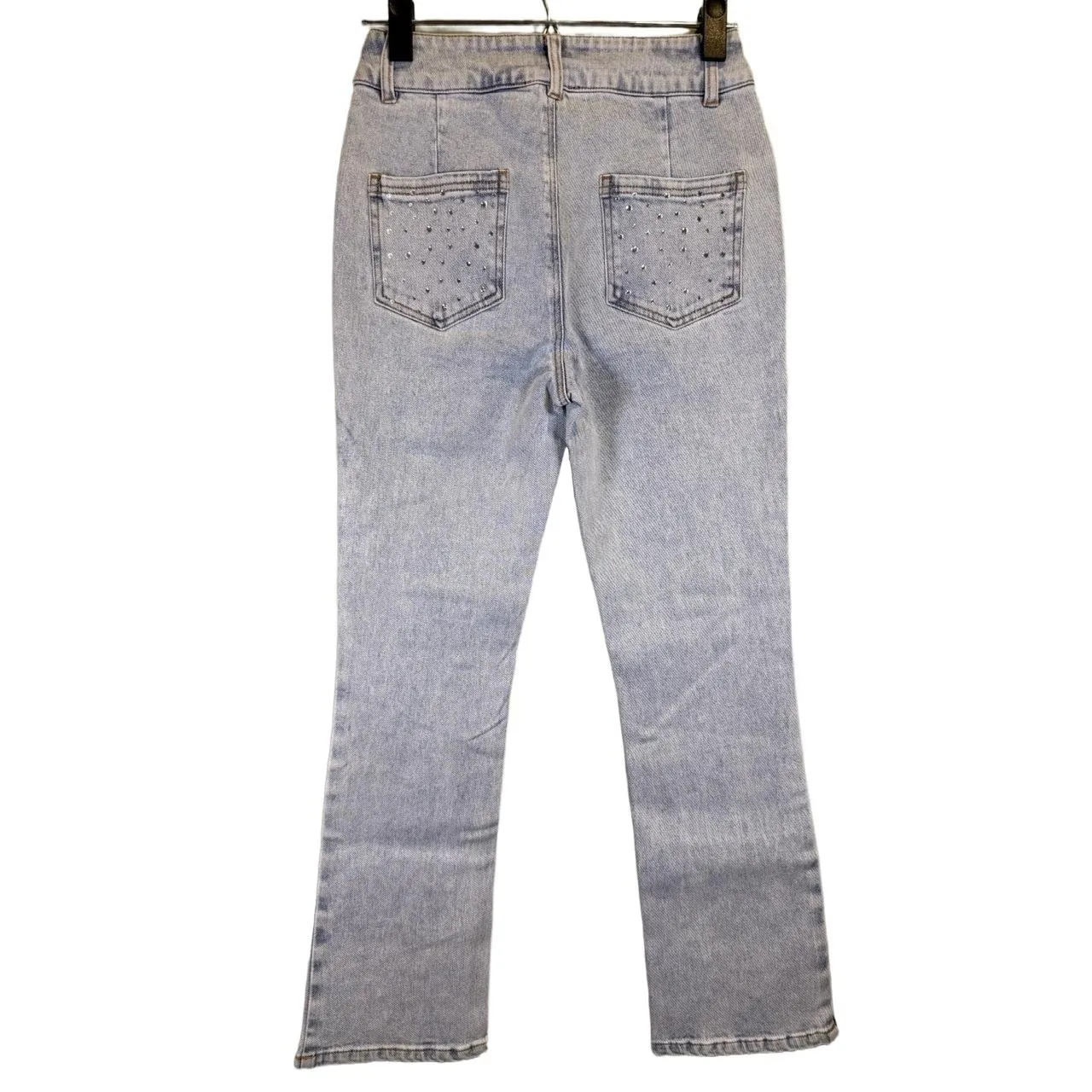 GENERATION LOVE Janet Rhinestone Jeans Womens Size 24 Light Wash High Rise - Image 2