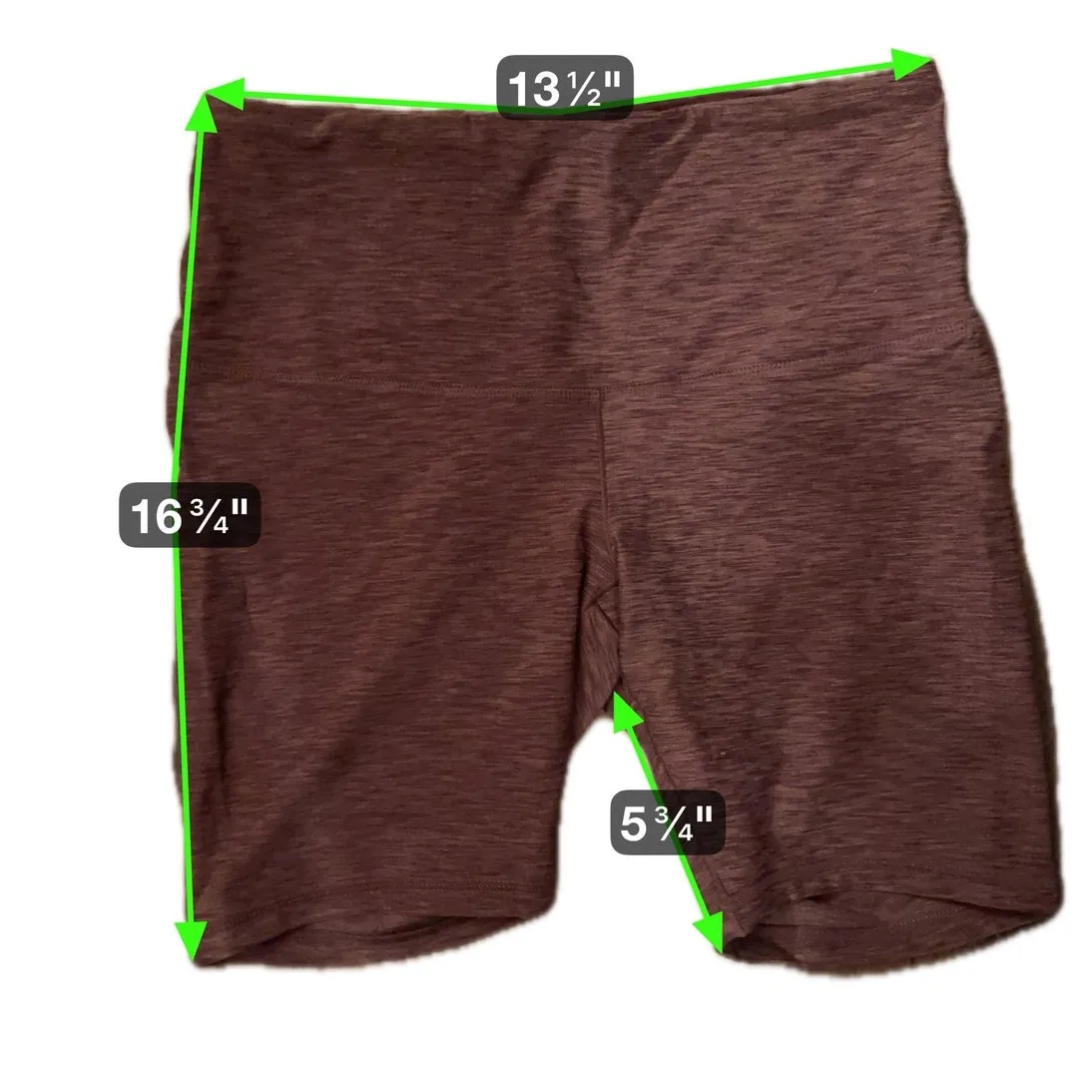 prAna Kimble Short M Flannel Heather High Rise Yoga Biker Shorts NWT - Image 9