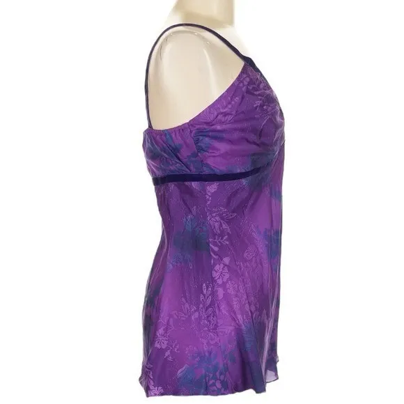 Y2K DKNY Sweetheart Fairygoth Ethereal 100% Silk Babydoll Tank Going Out Size 6 - Image 4