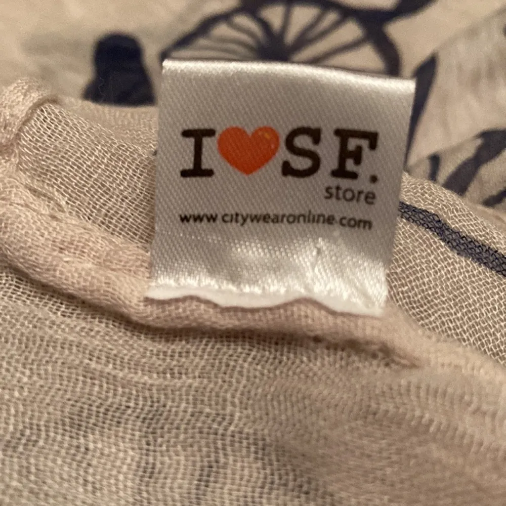 Bicycle Print Lightweight Infinity Scarf Blue - Image 4