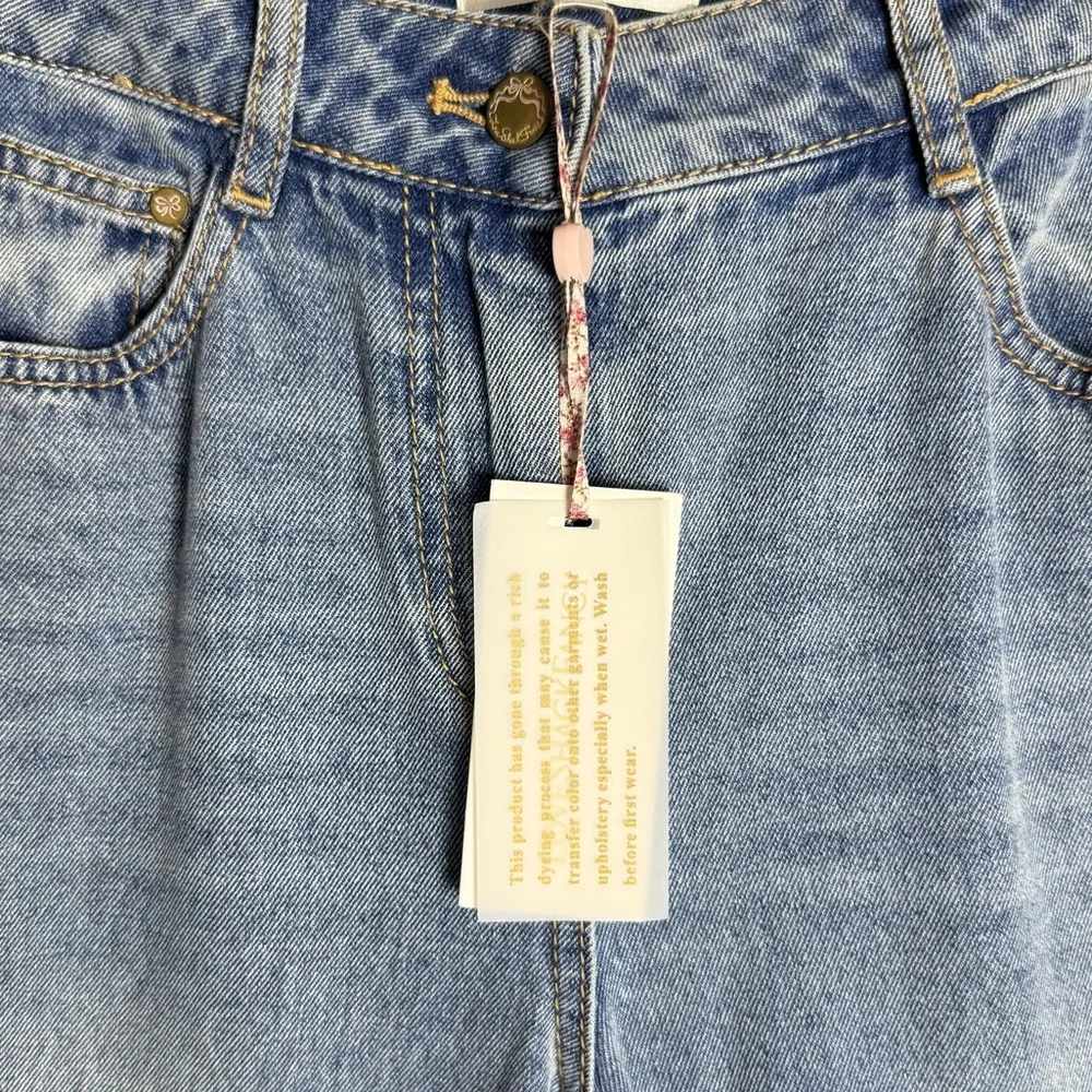 LoveShackFancy Women’s Kala Flare Jeans Boho 70’s Montauk Blue Rodeo Festival 26 - Image 4